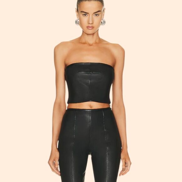 Alexander Wang Leather Tube Top - Picture 1 of 7